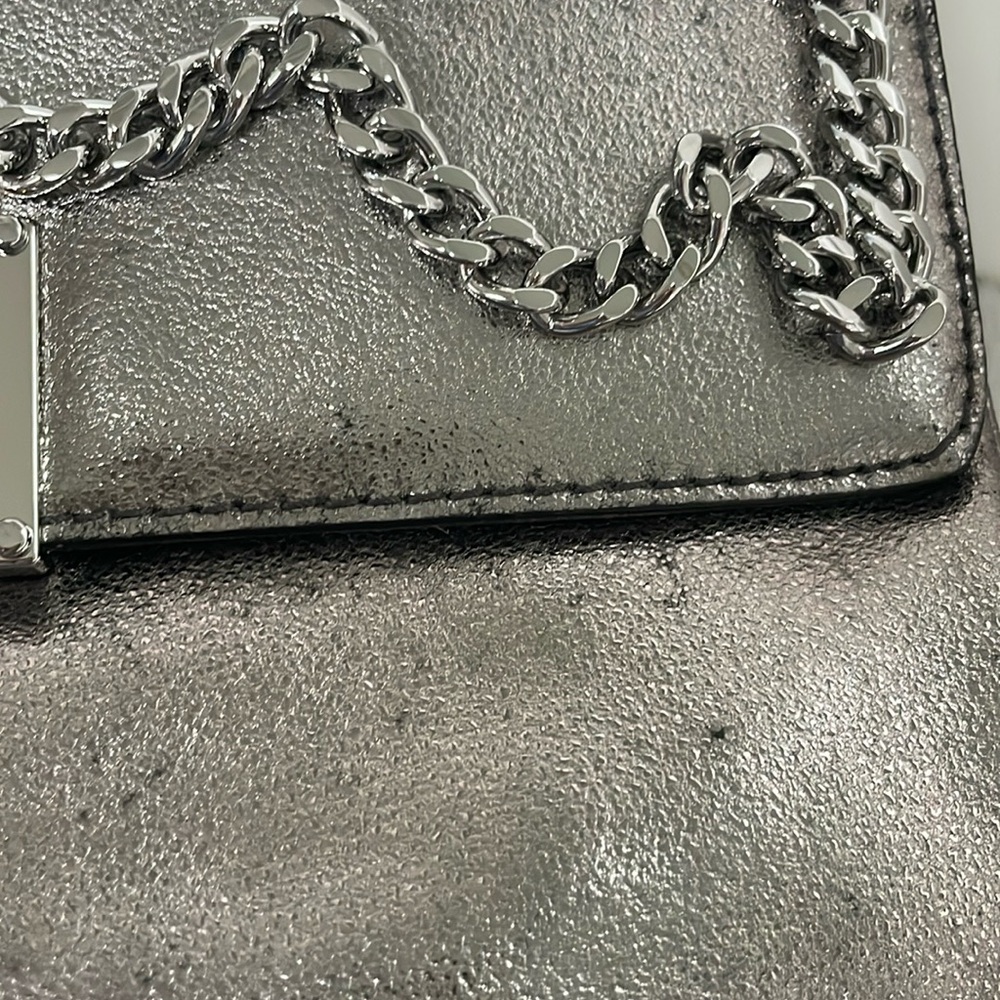 Michael Kors clutch purse metallic large clutch shoulder purse for party or prom - Picture 15 of 17